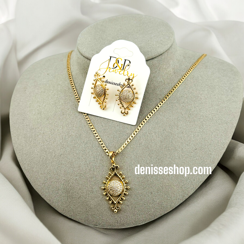 18K EYE NECKLACE SET 18&