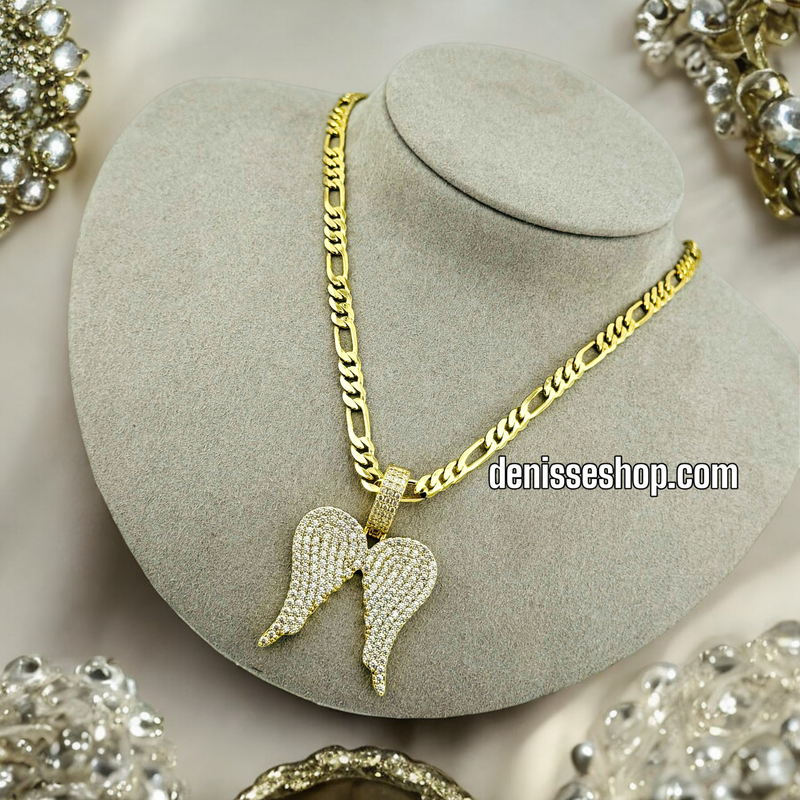 14K ANGEL WINGS PENDANT P410