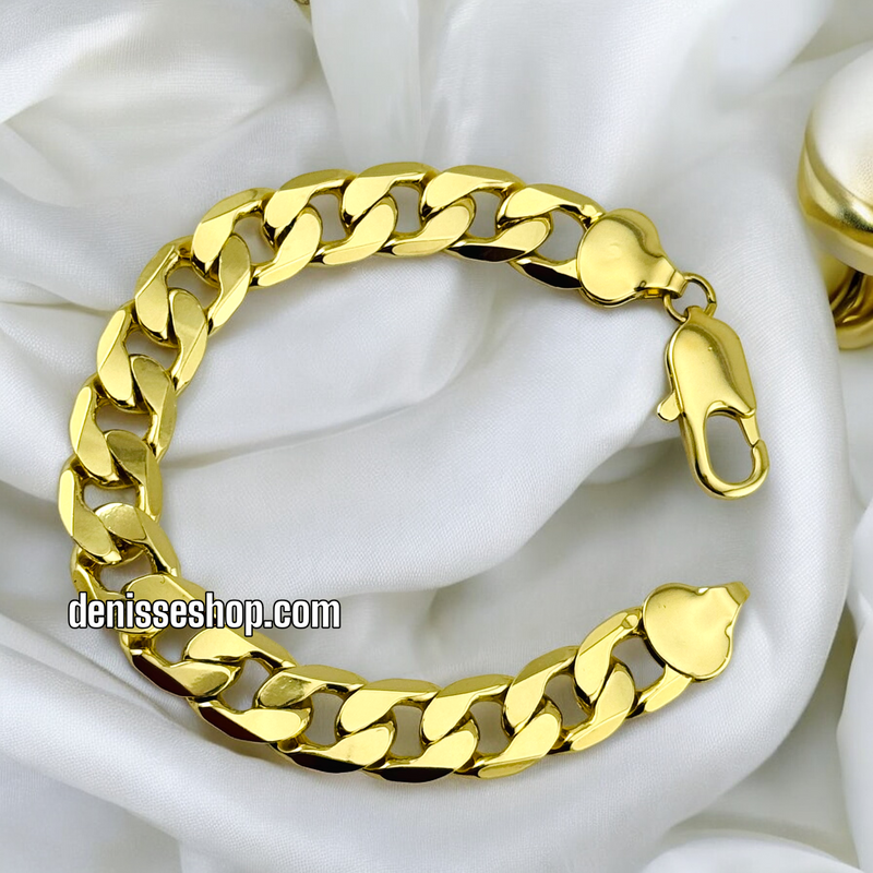 14K CUBAN MEN BRACELET BR458