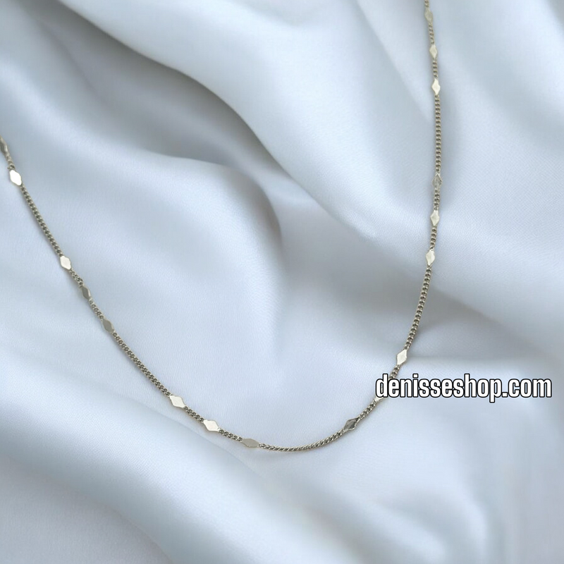 14K SILVER THIN MIRROR DESIGN CHAIN CH061