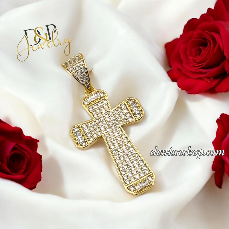 14K UNISEX CROSS PENDANT P664