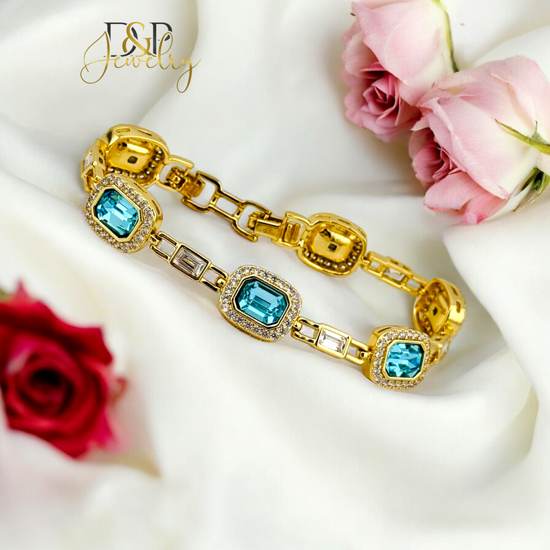 14K ELEGANT BLUE BRACELET BR692