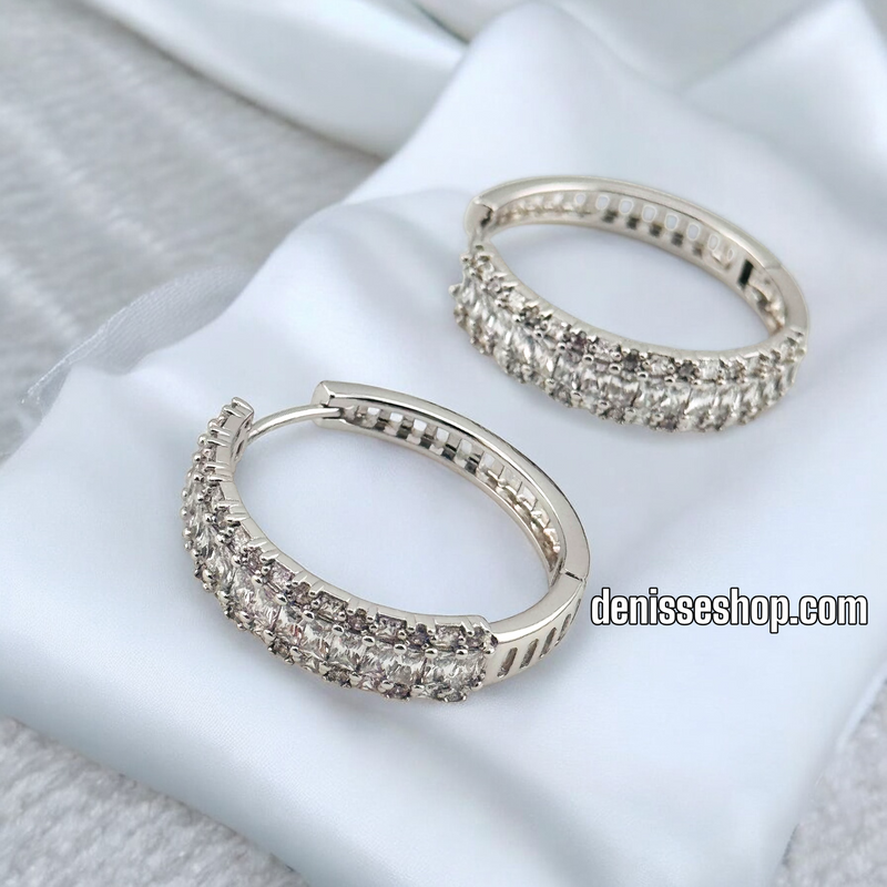 SILVER MEDIUM HOOP EARRING HP617