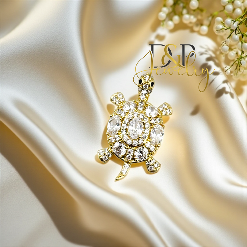 14K TURTLE PENDANT P878