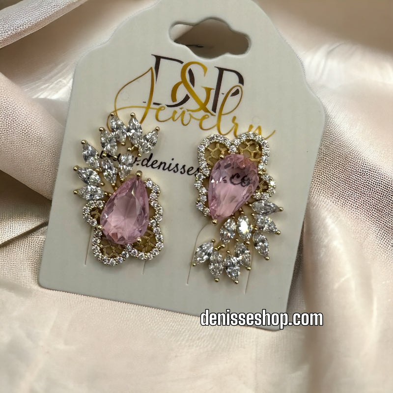 14K PINK EARRINGS E362