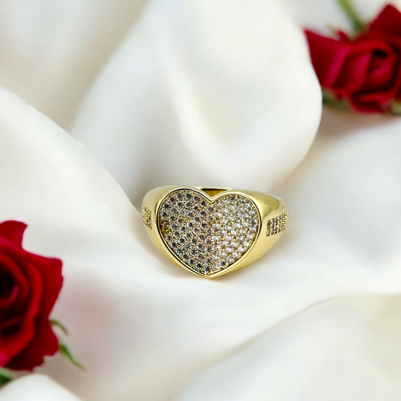 14K WOMEN HEART RING RG347