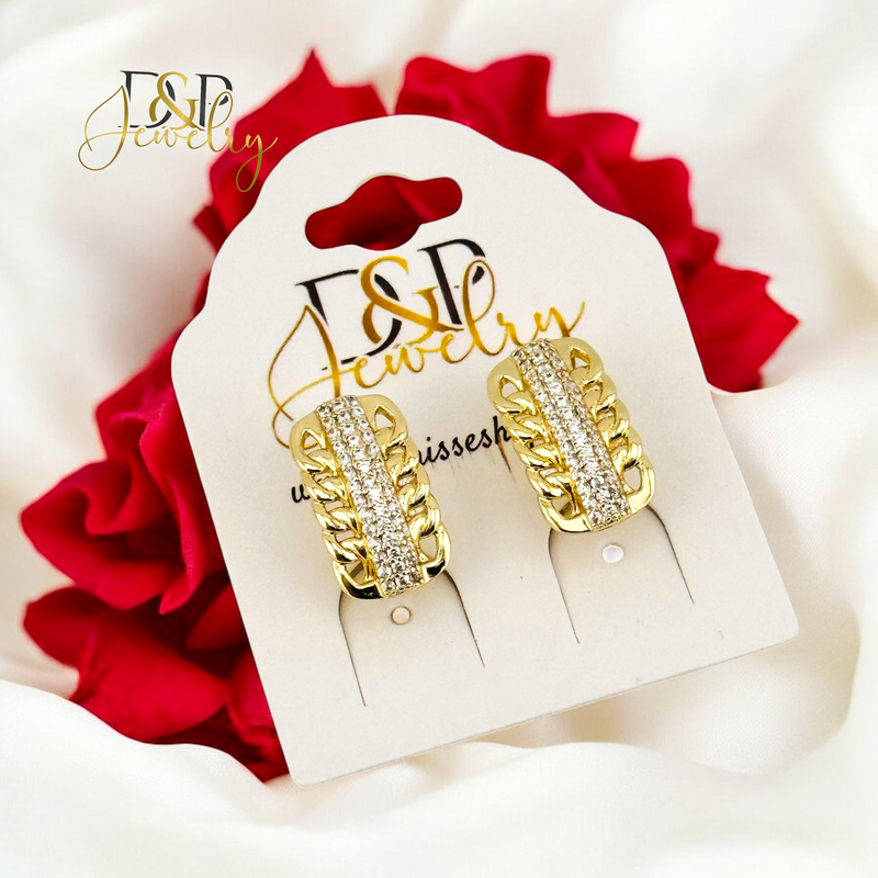 14K FANCY DESIGN EARRING E882