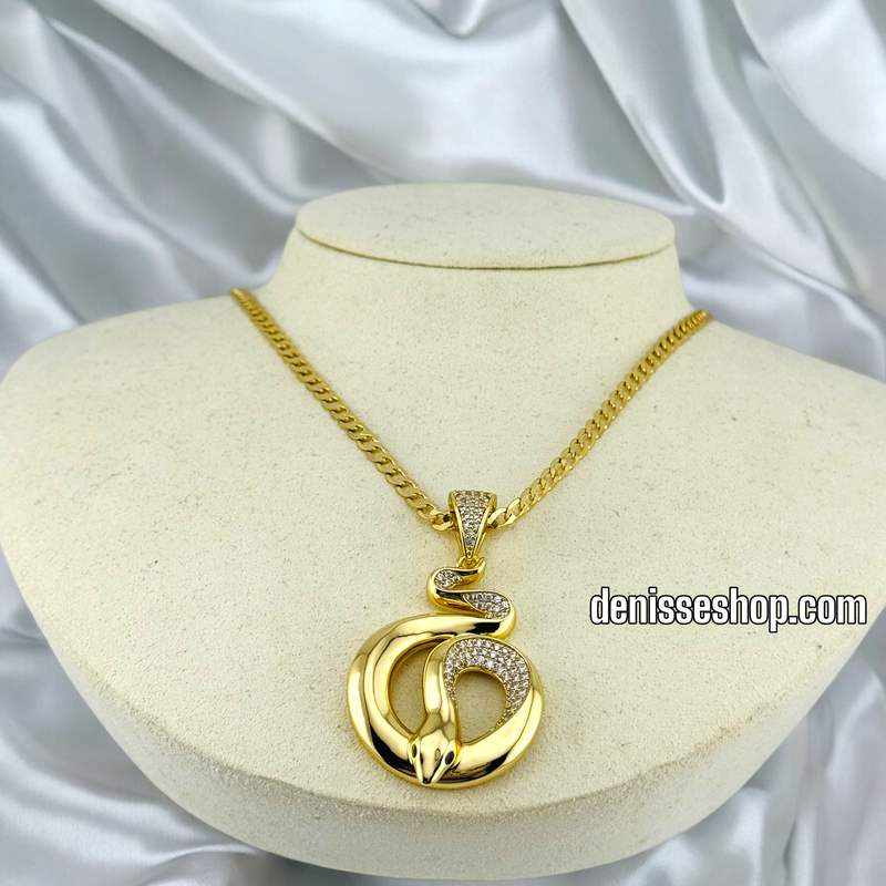 14K / BLING SNAKE PENDANT P564