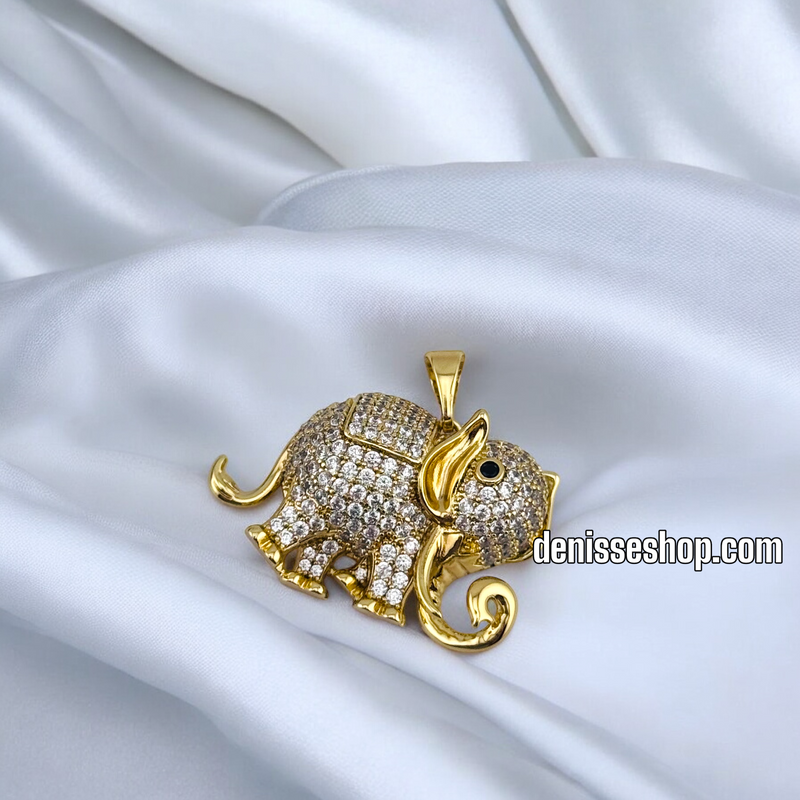 14K ELEPHANT WOMEN BIG PENDANT P661