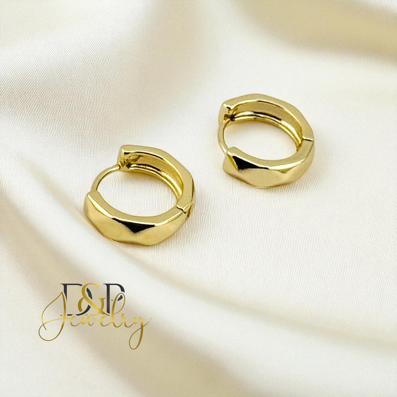 14K PLAIN HOOP EARRING HP858