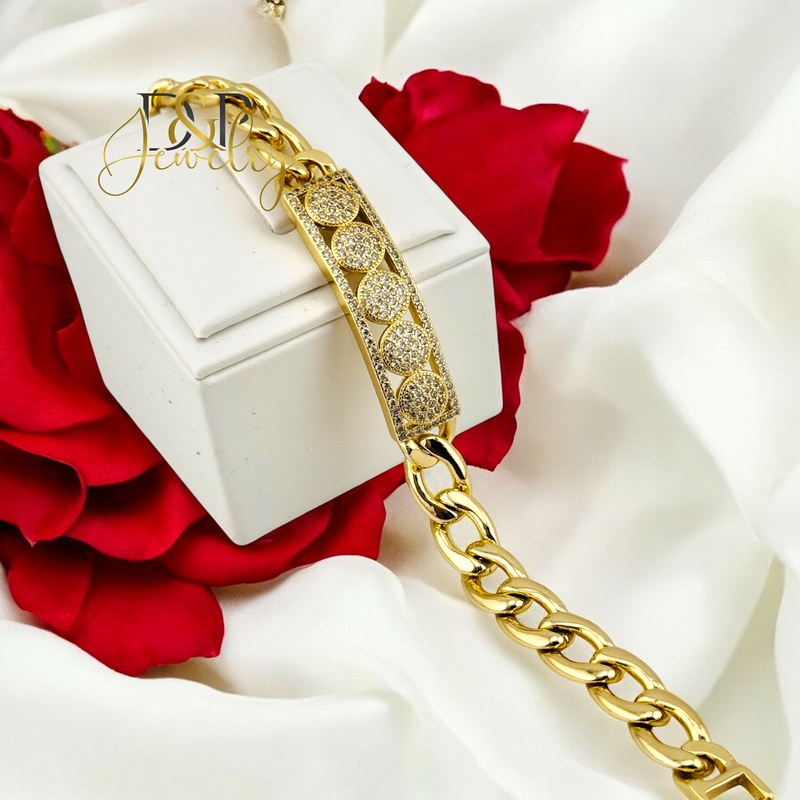 14K CHUNKY PLATE BRACELET BR703