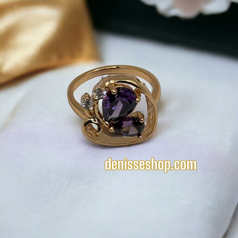 14k Purple Butterfly Ring RG66