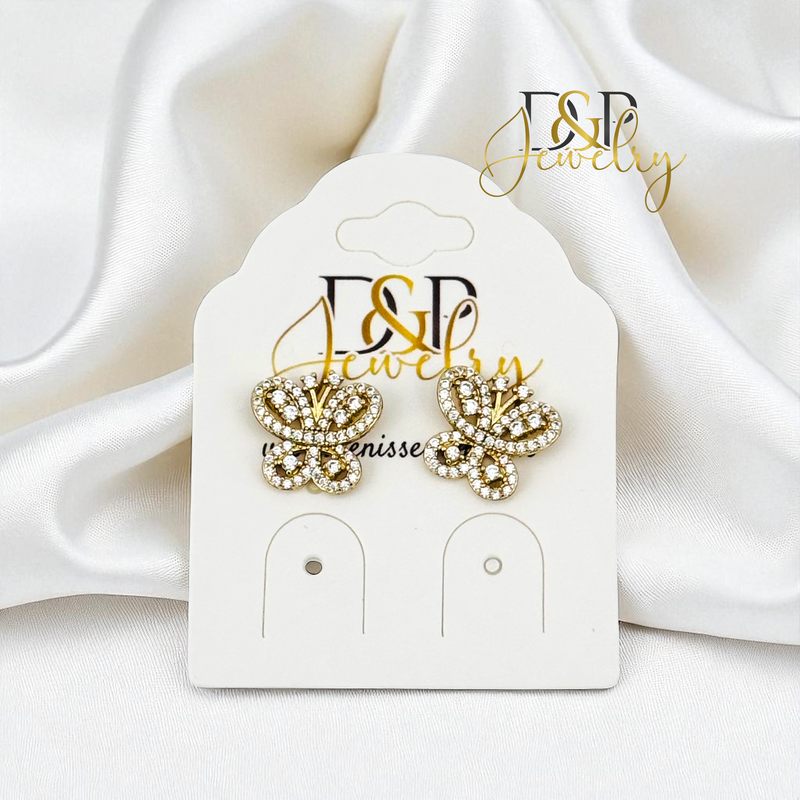 14K BUTTERFLY EARRING E985
