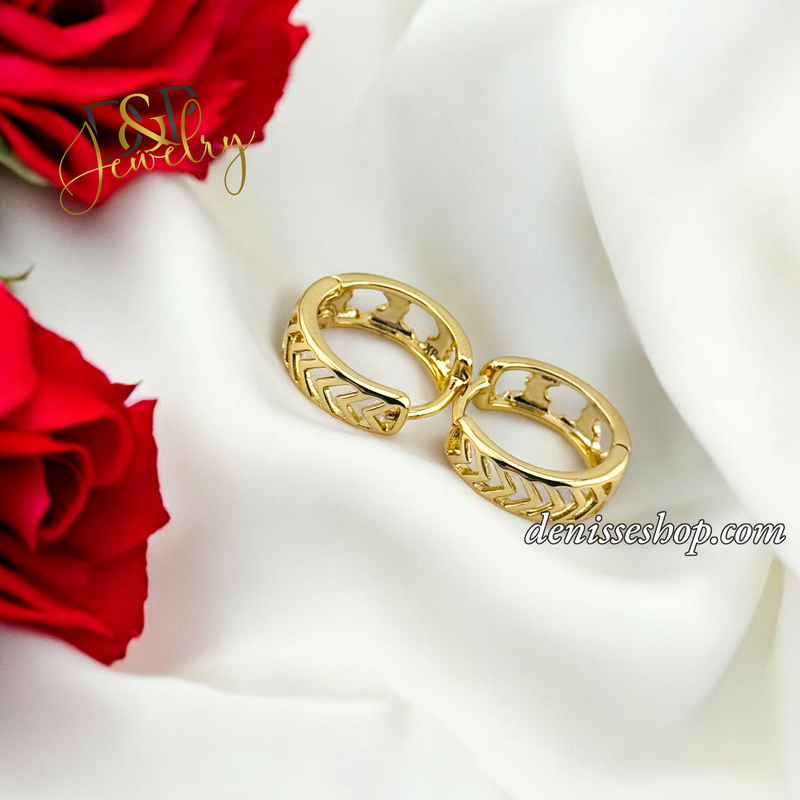 14K SMALL GOLD HOOPS HP627