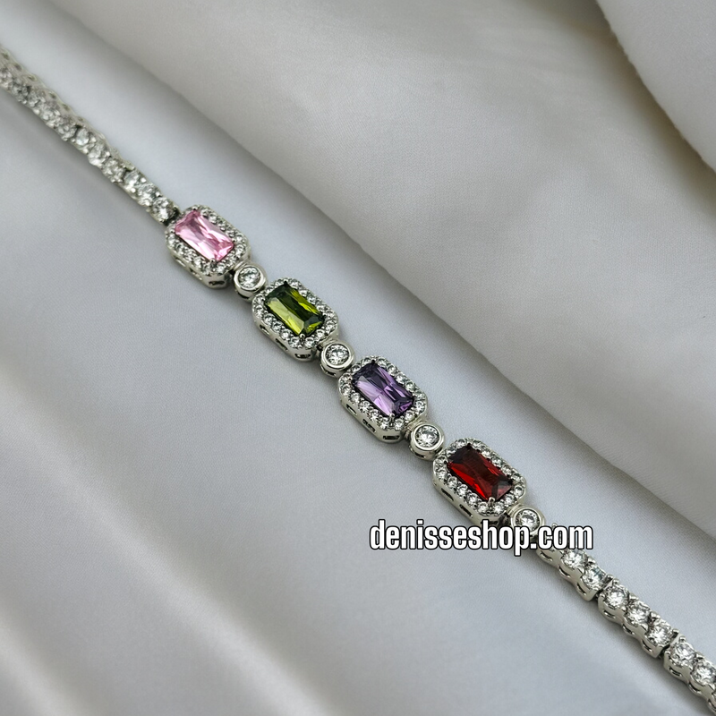 SILVER COLORFUL BRACELET BR410