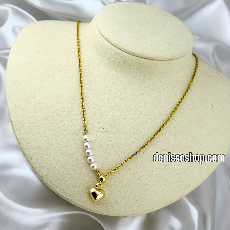 14K HEART NECKLACE N75