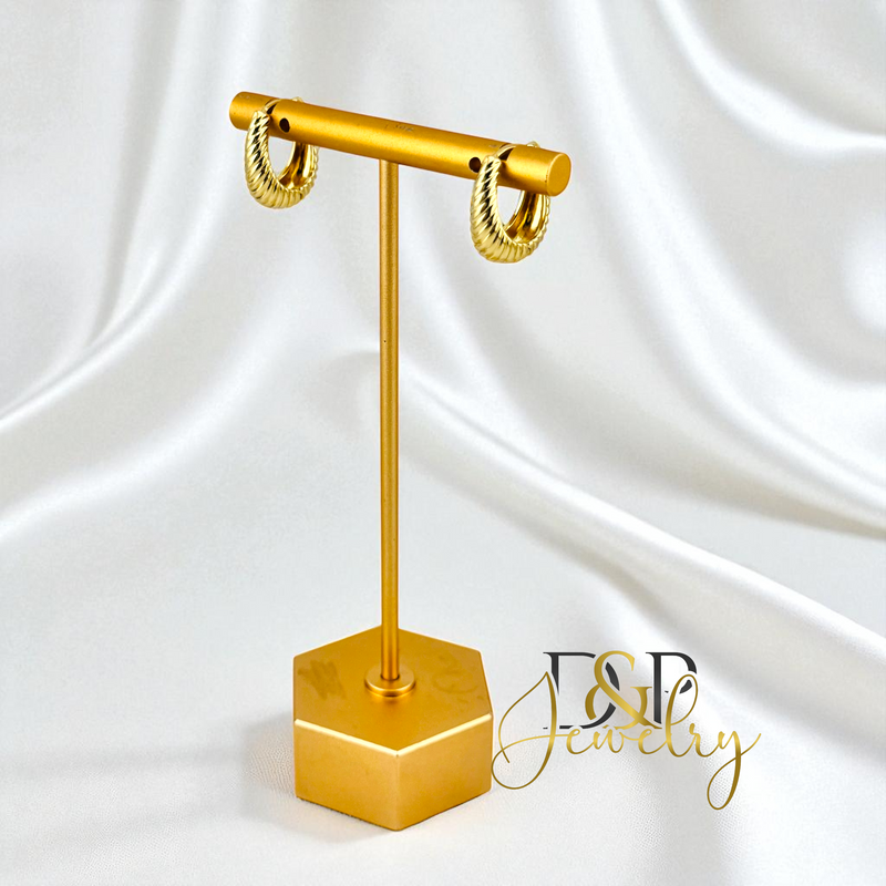 14K SMALL GOD HOOP EARRING HP761