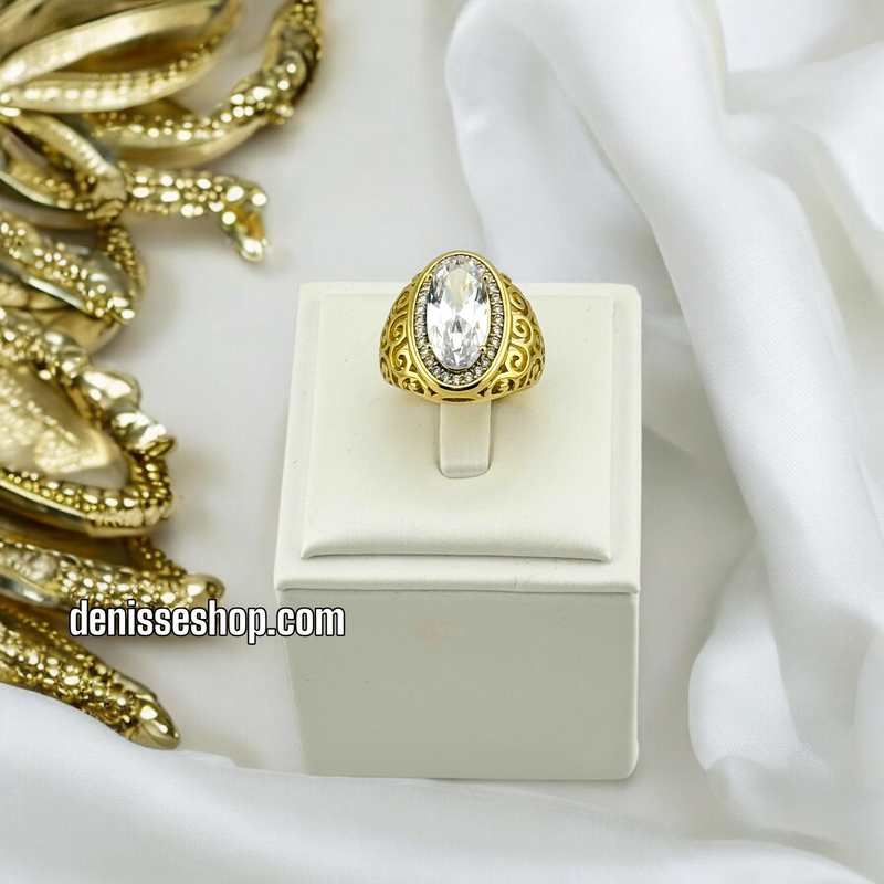 14K WHITE RING RG209