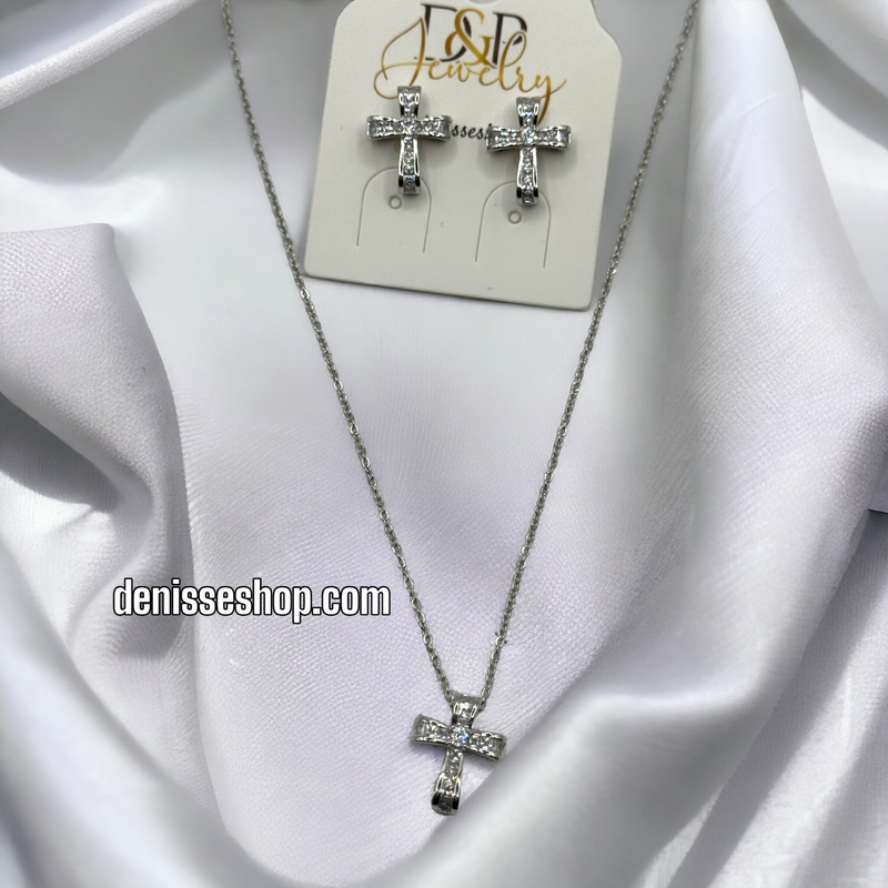 14K CROSS NECKLACE SET C1158