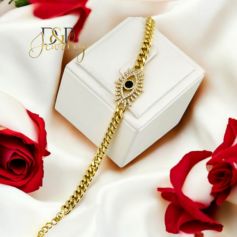 14K GOLD EYE BRACELET BR710