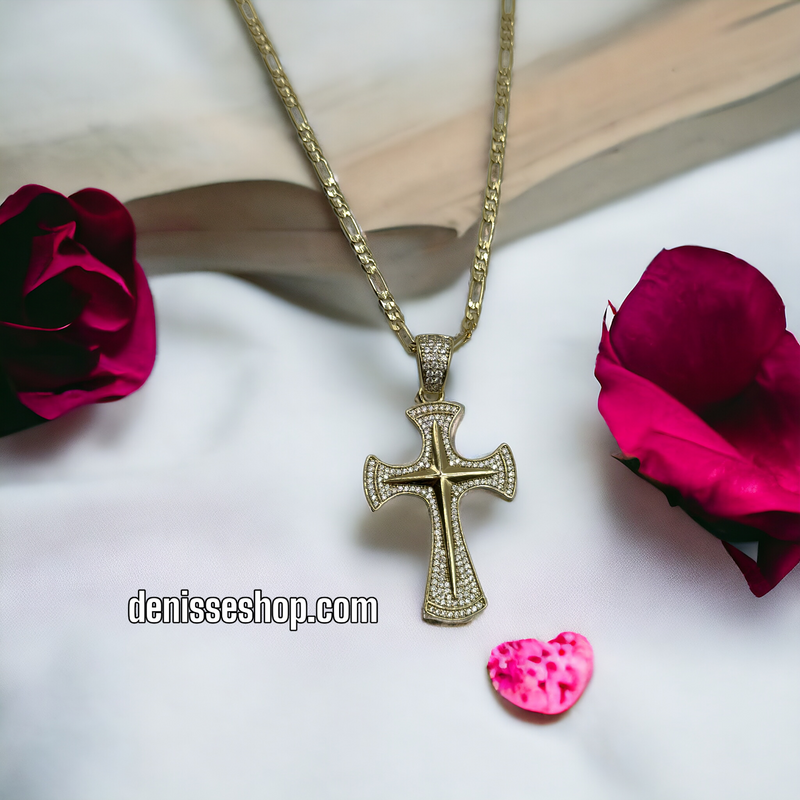 14K CROSS PENDANT P329