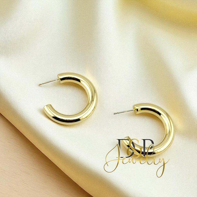 14K FASION GOLD HOOP HP729
