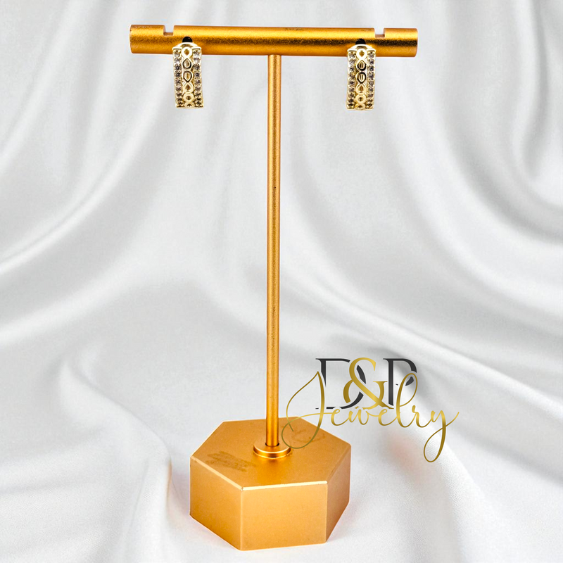 14K GOLD/DESIGN HOOP EARRING HP800