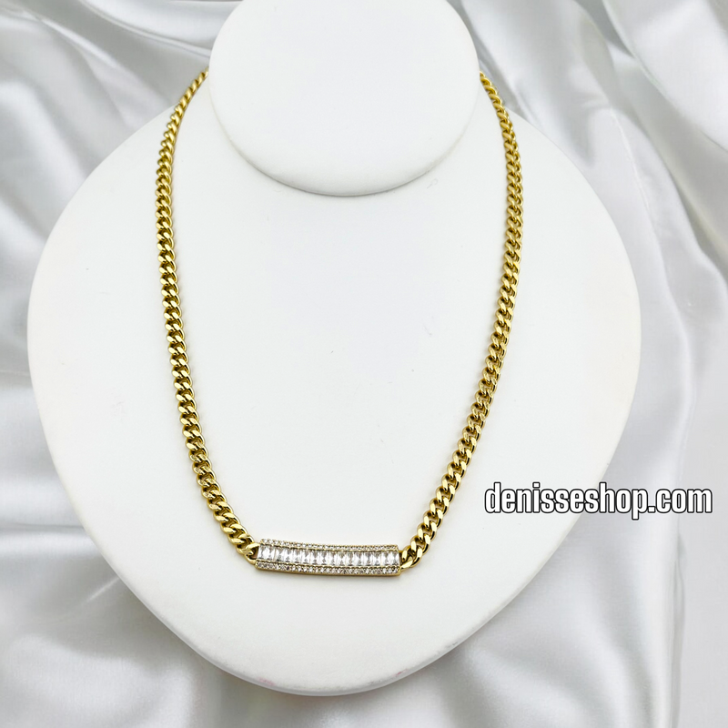 14K ELEGANT CUBAN NECKLACE N222