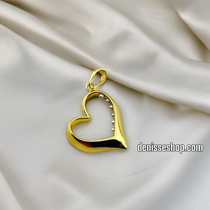 14K HEART PENDANT P391