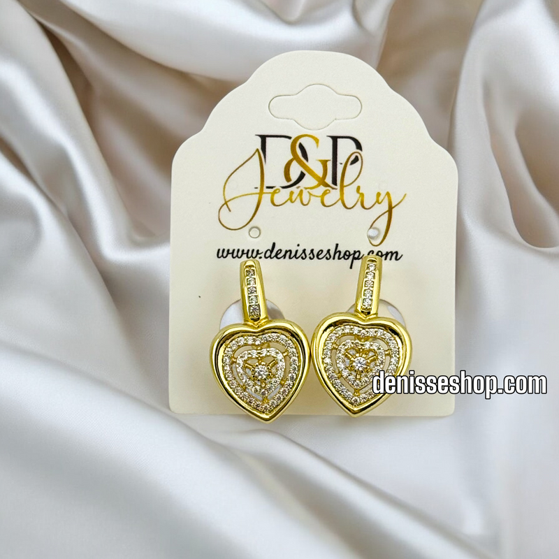 14K / HEART HUGGIE EARRING E754