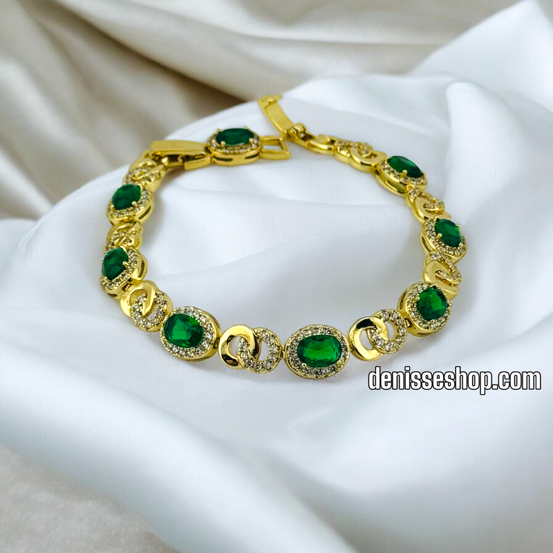 14K GREEN DESIGN BRACELET BR494