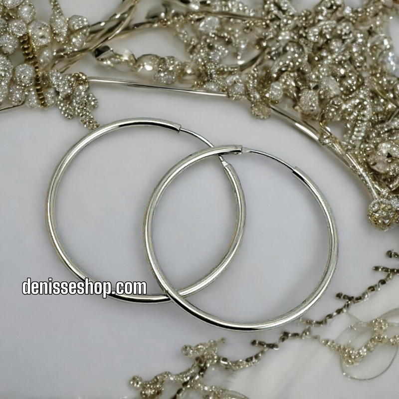 SILVER HOOPS HP453