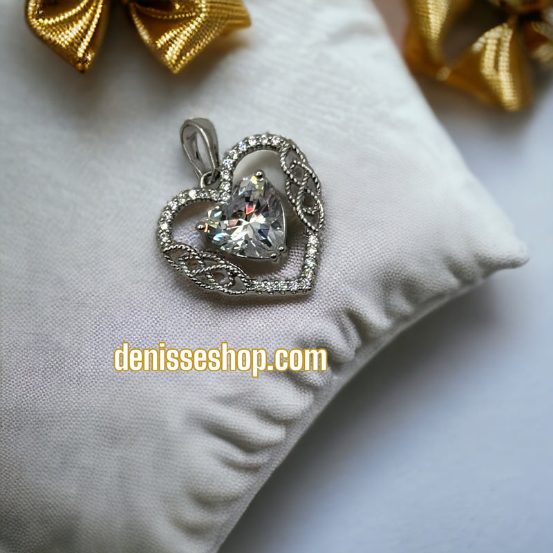 SILVER HEART PENDANT P168