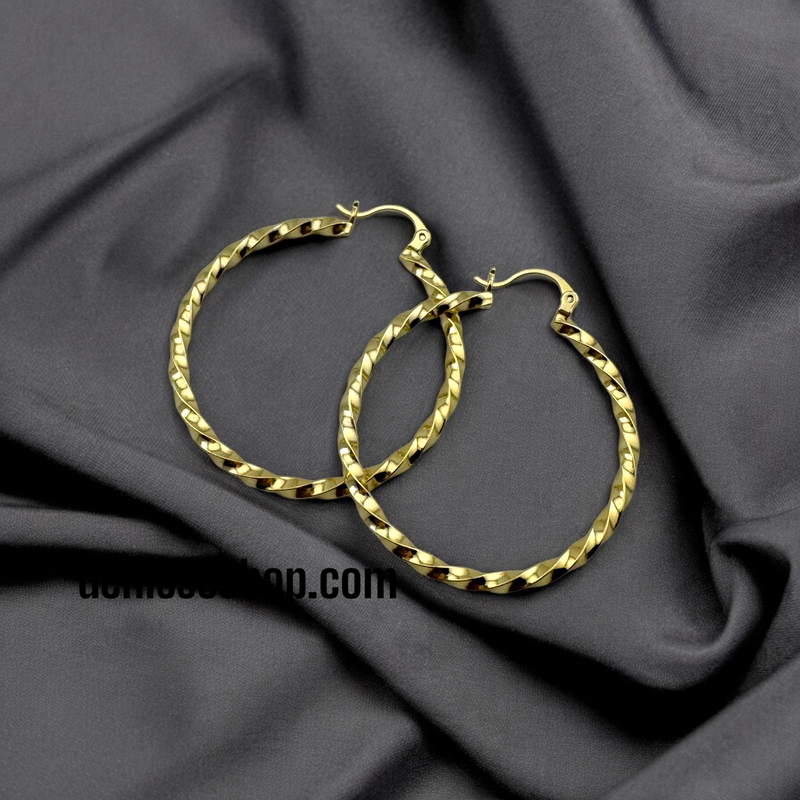 14K GOLD HOOPS HP380