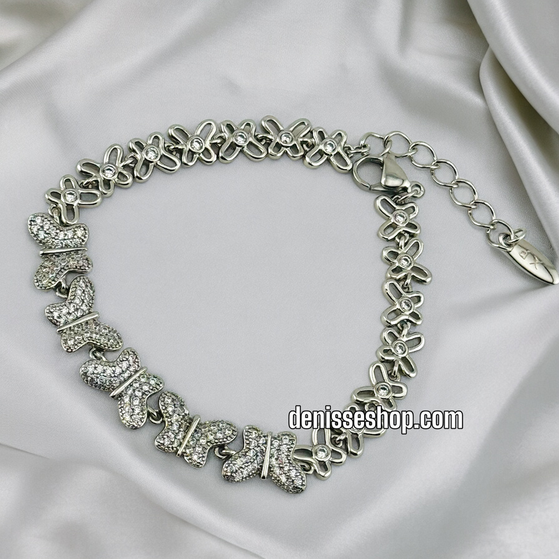 SILVER BUTTERFLY BRACELET BR412