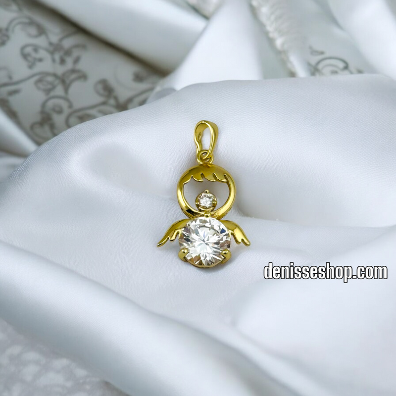 14K SHINY WHITE ANGEL PENDANT P520