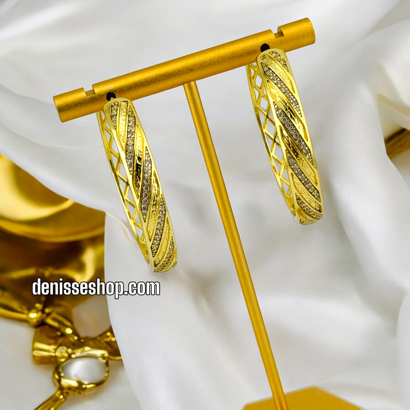 14K ELEGANT GOLD HOOPS HP477