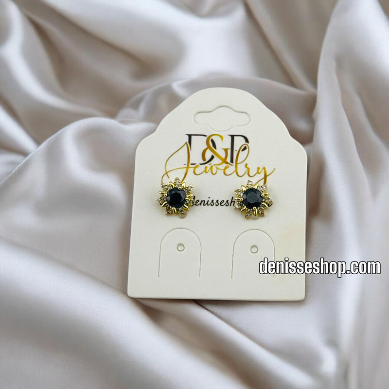 14K WOMAN FLOWER STUD EARRING E749