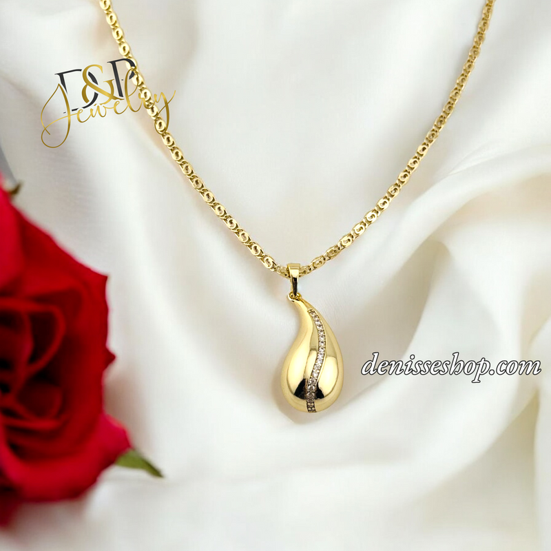 14K FASHION DROP NECKLACE SET N233