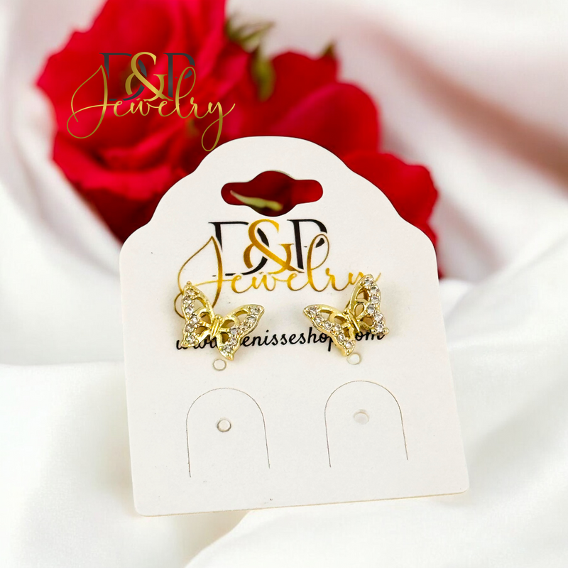 14K BUTTERFLY EARRING E890