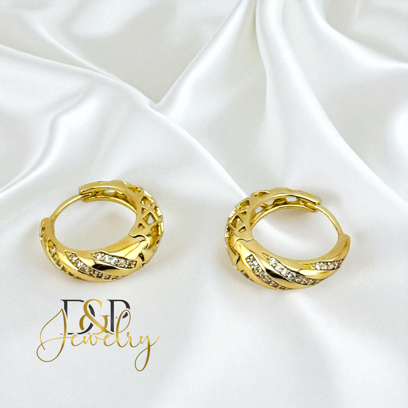 14K GOLD FASHION HOOP EARRING HP739