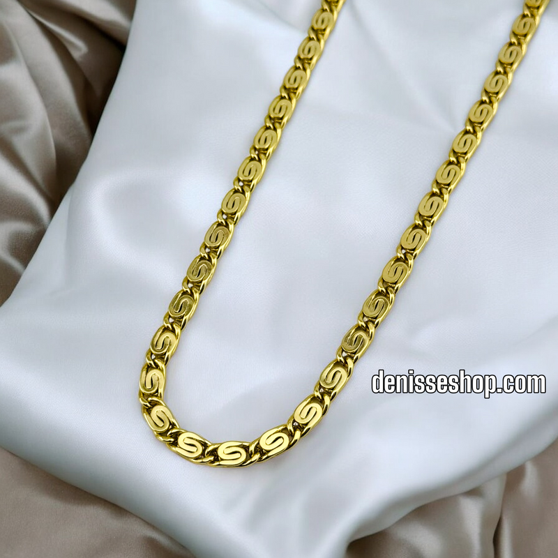 14K ROUND DESIGN NECKLACE CHAIN 18&