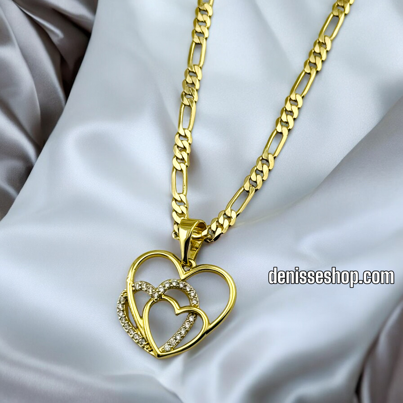 14K / HEARTS PENDANT P571