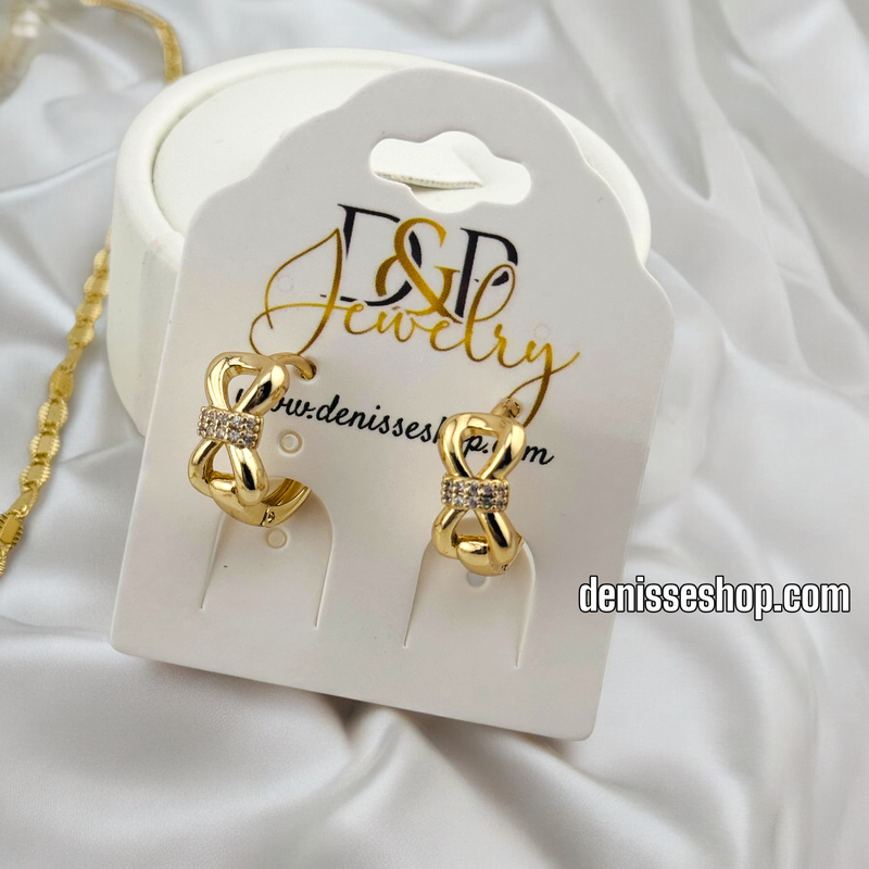 14K CUTE BOW NECKLACE SET N221