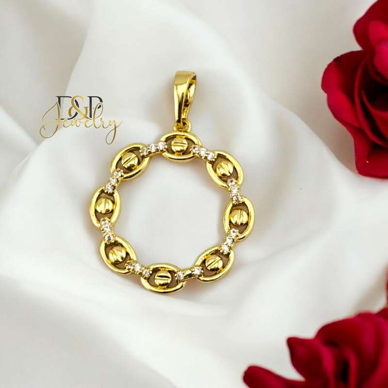 14K PIG NOSE FASHION PENDANT P757