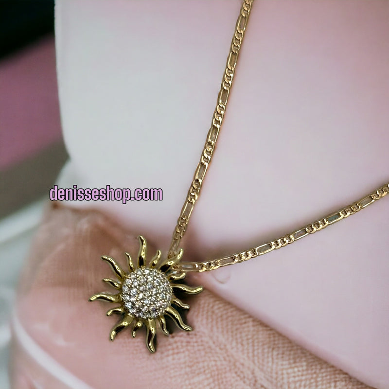 14K Sun Necklace P185 (Chain included) 18&