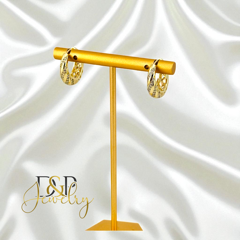 14K GOLD FASHION HOOP EARRING HP739