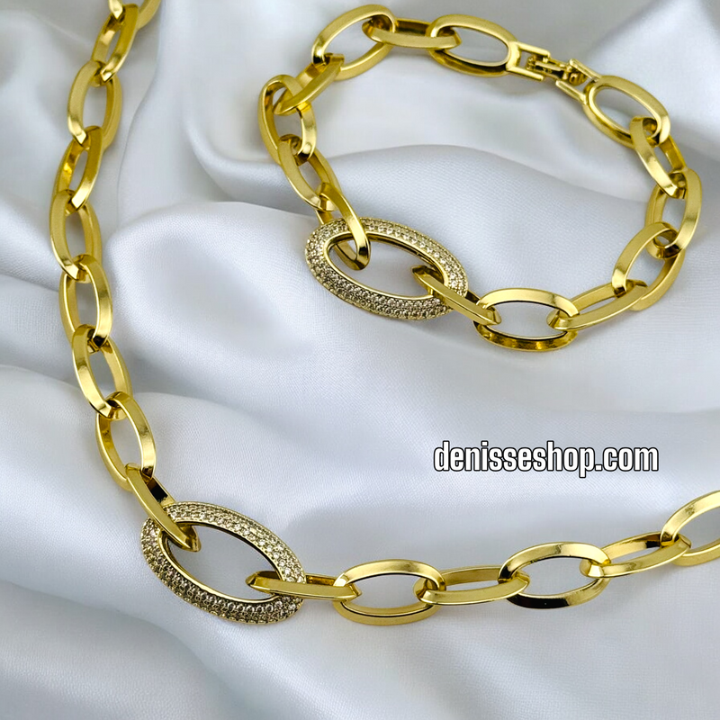 14K FASHION GOLD NECKLACE SET N73