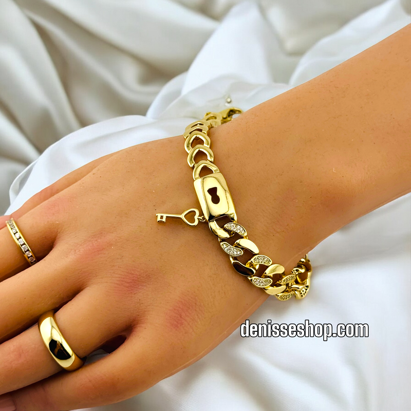 14K / LOCK AND KEY  BRACELET  BR512