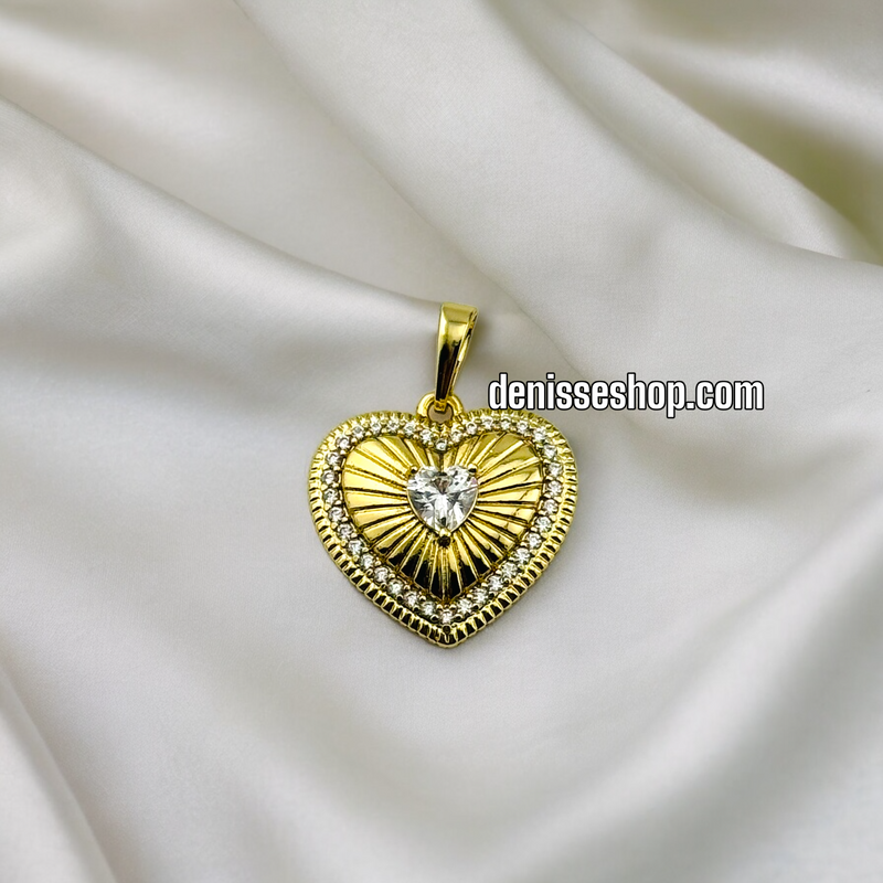 14K HEART PENDANT P357